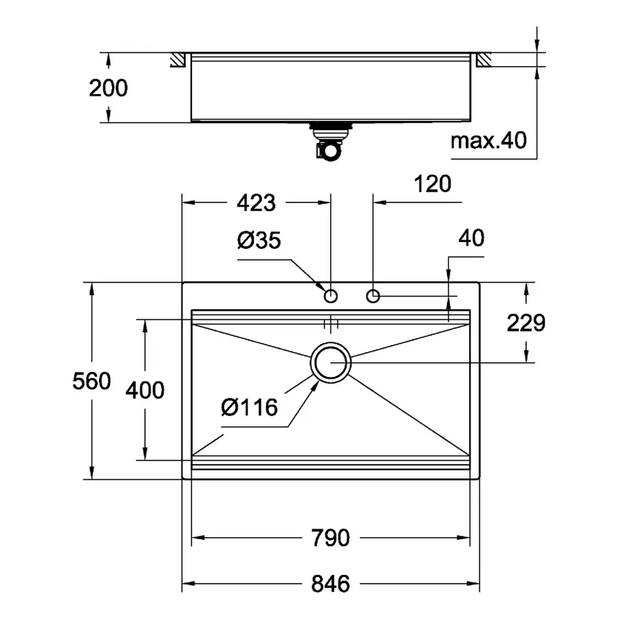 Кухонна мийка Grohe Sink K800 31584SD0