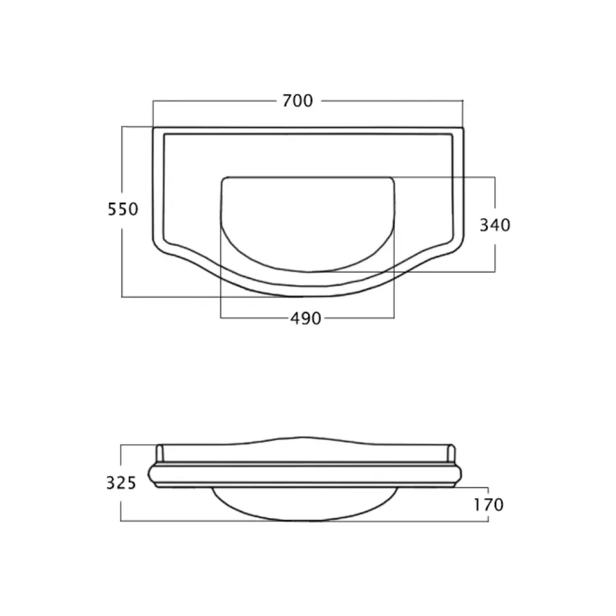 Раковина Azzurra Victorian style JUB200B1M