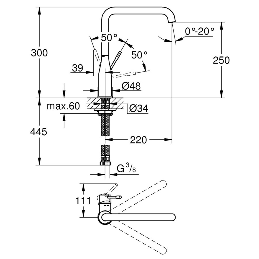 Змішувач для кухні Grohe Essence 30269000