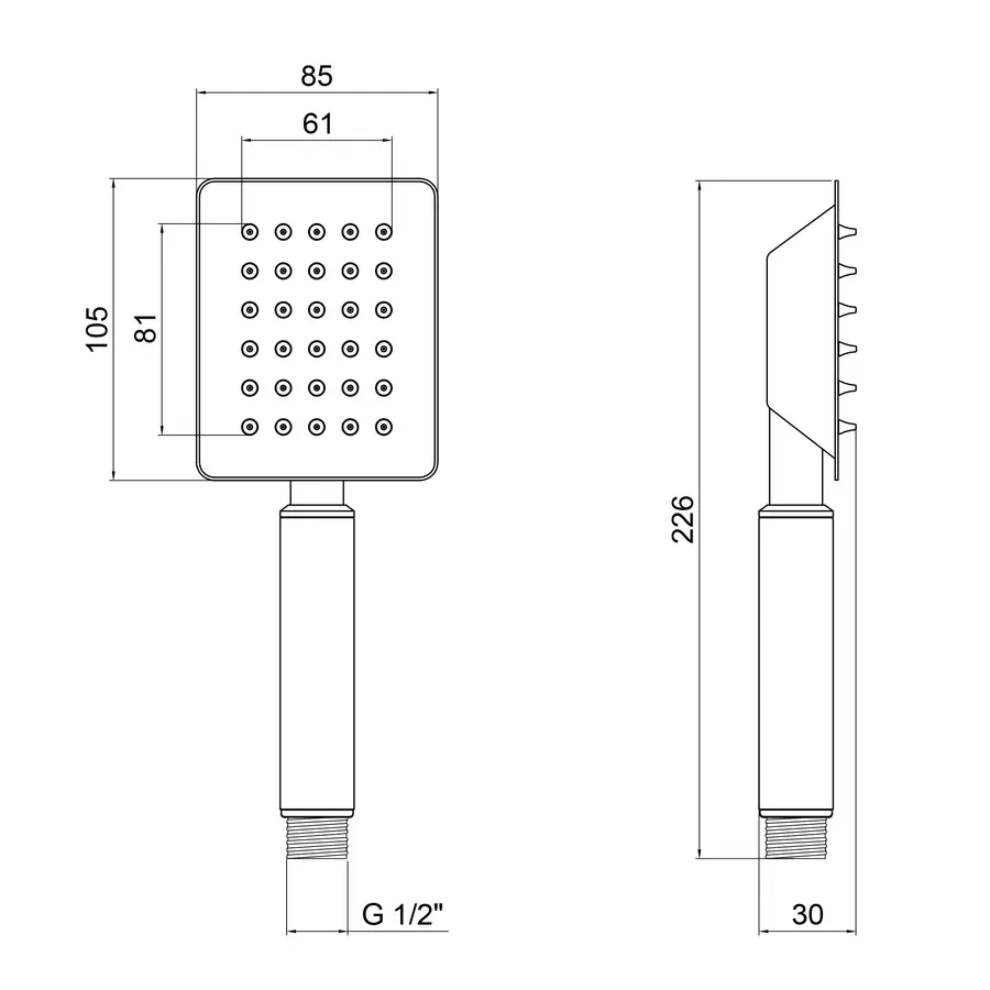 Лійка для ручного душу Lidz (NKS) 51 31 000 00