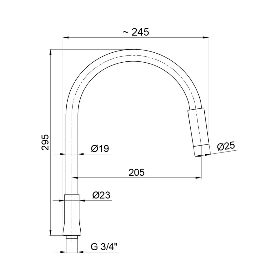 Вилив для кухні Lidz (CRB) 54 01 261 00