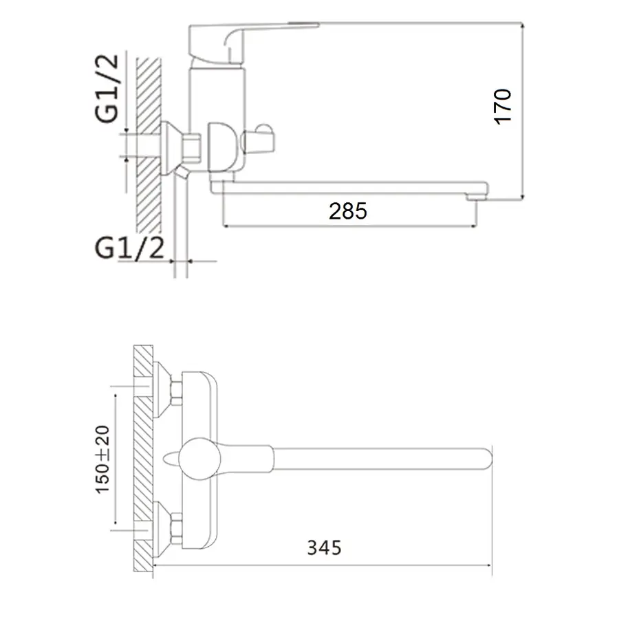 Змішувач для ванни Brinex 31C 005N