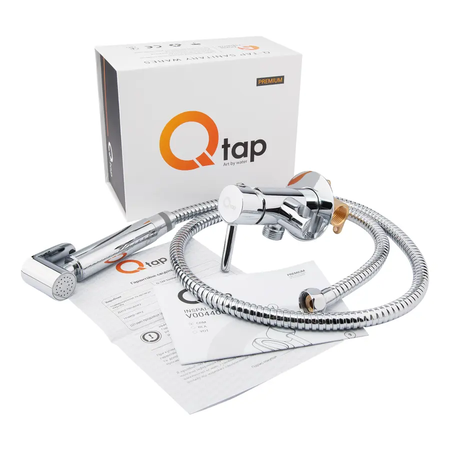Набір для гігієнічного душу зі змішувачем Qtap Inspai-Varius CRM V00440001