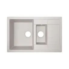 Кухонна гранітна мийка з додатковою чашею Lidz 780x495/200 GRA-09 (LIDZGRA09780495200)