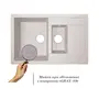 Кухонна гранітна мийка з додатковою чашею Lidz 780x495/200 GRA-09 (LIDZGRA09780495200)