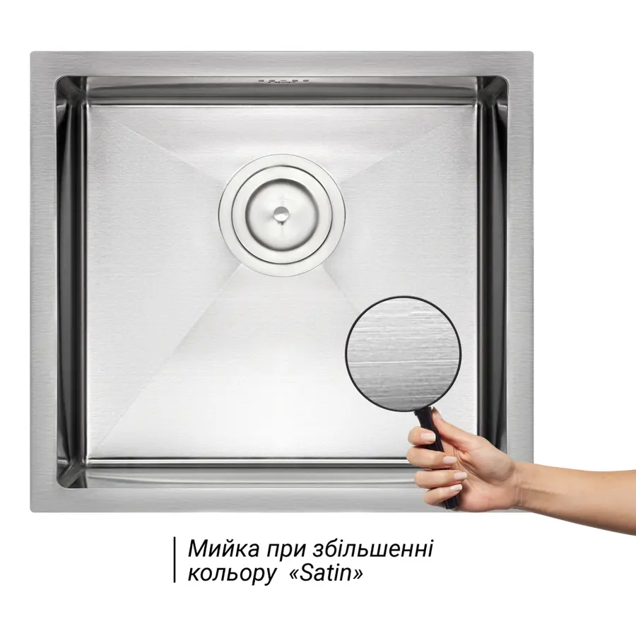 Кухонная мойка Qtap D4843 2.7 / 1.0 мм Satin (QTD484310)
