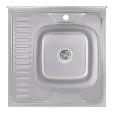 Кухонна мийка Lidz 6060-R 0,8 мм Decor (LIDZ6060RDEC08)