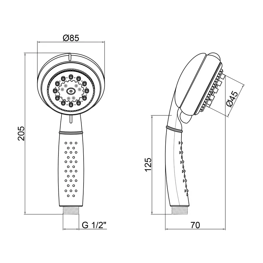 Лійка для ручного душу Lidz (CRM) 51 15 000 00