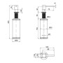 Дозатор для миючого засобу Lidz (CRM) 112 02 000 00 квадрат