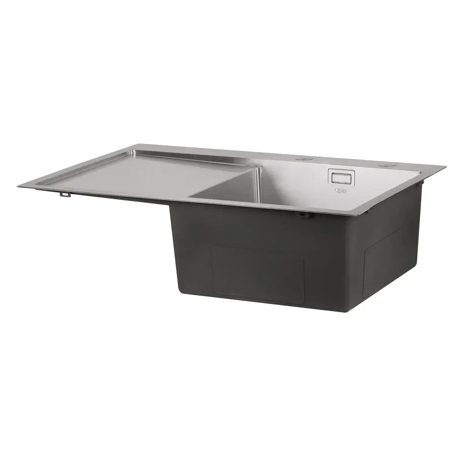 Кухонная мойка Qtap DK6845R 3.0 / 1.2 мм Satin + сушилка + дозатор для моющего средства