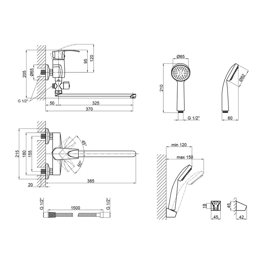 Змішувач для ванни Lidz (CRM) 41 86 005C-2