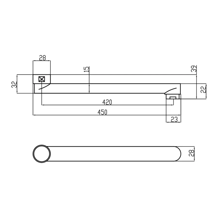 Вилив для ванни Lidz (CRM) 54 02 450 00