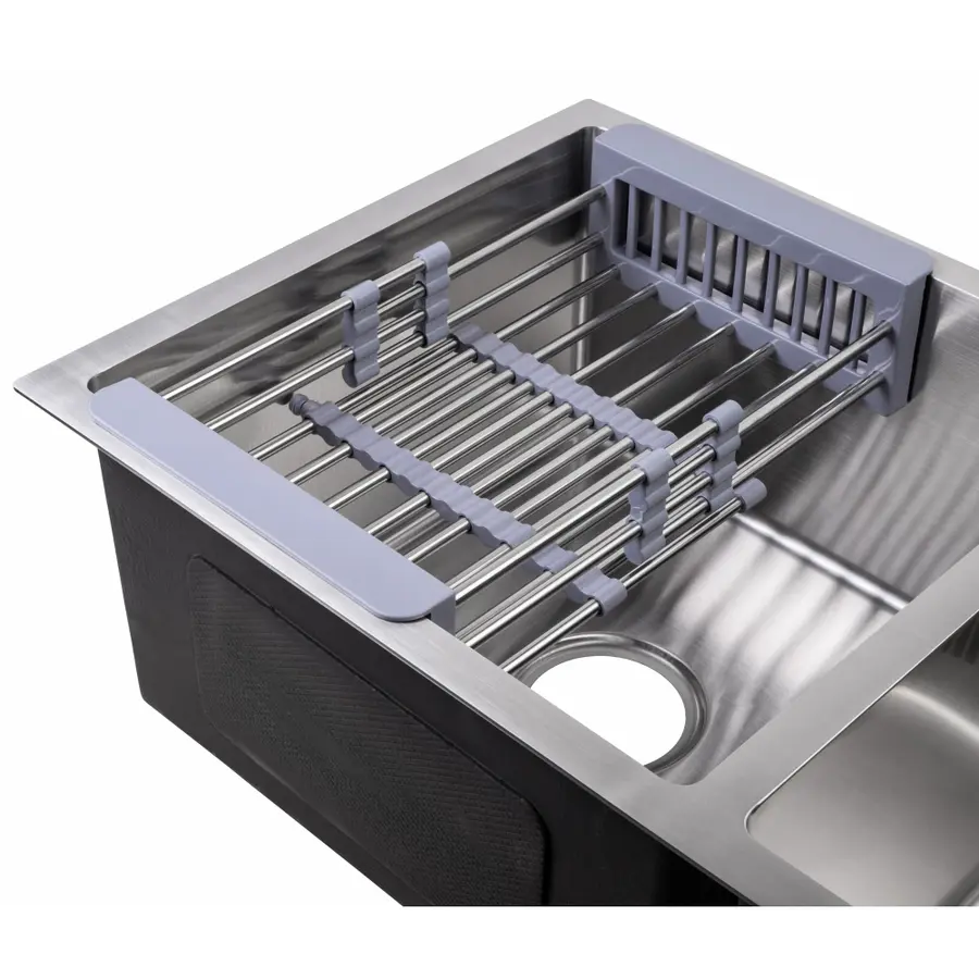 Кухонная мойка с двумя чашами Lidz H7843 3.0 / 1.0 мм Brush (LIDZH7843BRU3010)