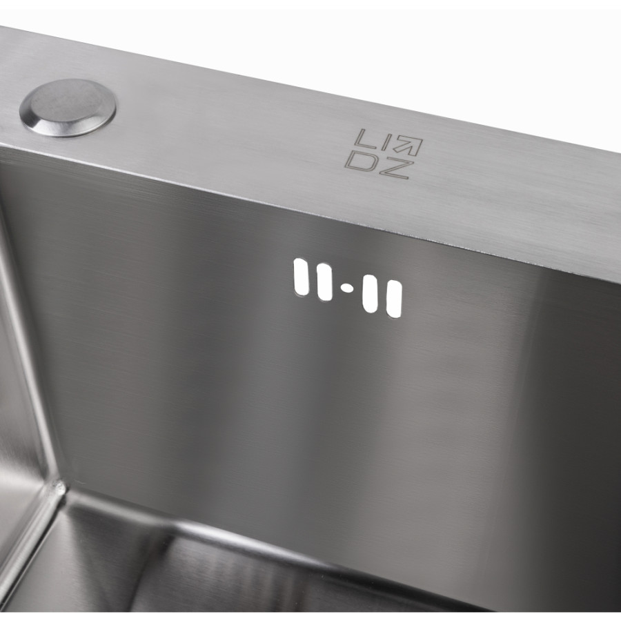 Кухонна мийка з дваома чашами Lidz H7843 3.0/1.0 мм Brush (LIDZH7843BRU3010)