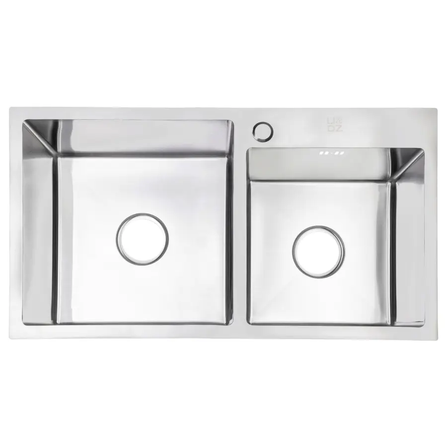 Кухонная мойка с двумя чашами Lidz H7843 3.0 / 1.0 мм Brush (LIDZH7843BRU3010)