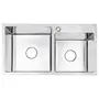 Кухонная мойка с двумя чашами Lidz H7843 3.0 / 1.0 мм Brush (LIDZH7843BRU3010)