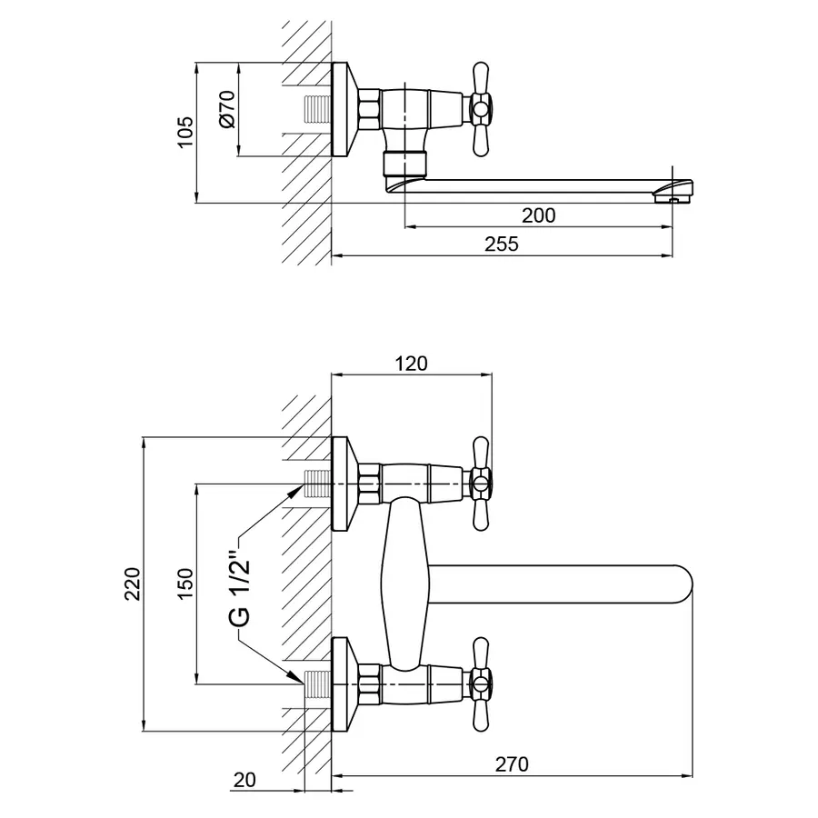 Смеситель для кухни Lidz (CRM) Dominox 15361