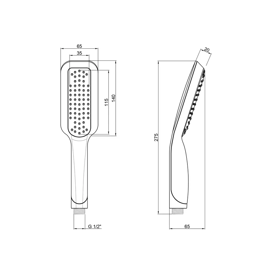 Лійка для ручного душу Qtap Rucni A067N1ZCB
