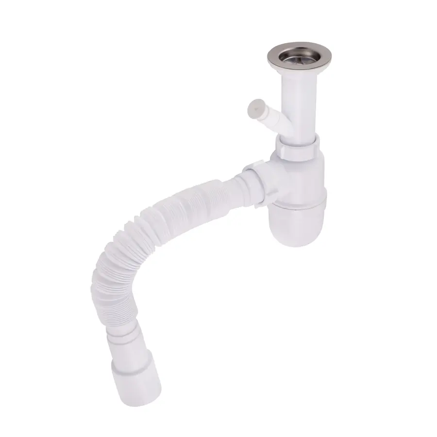 Сифон Lidz (WHI) 60 06 Y002 00 с отводом для стиральной машины (выход 50 мм)