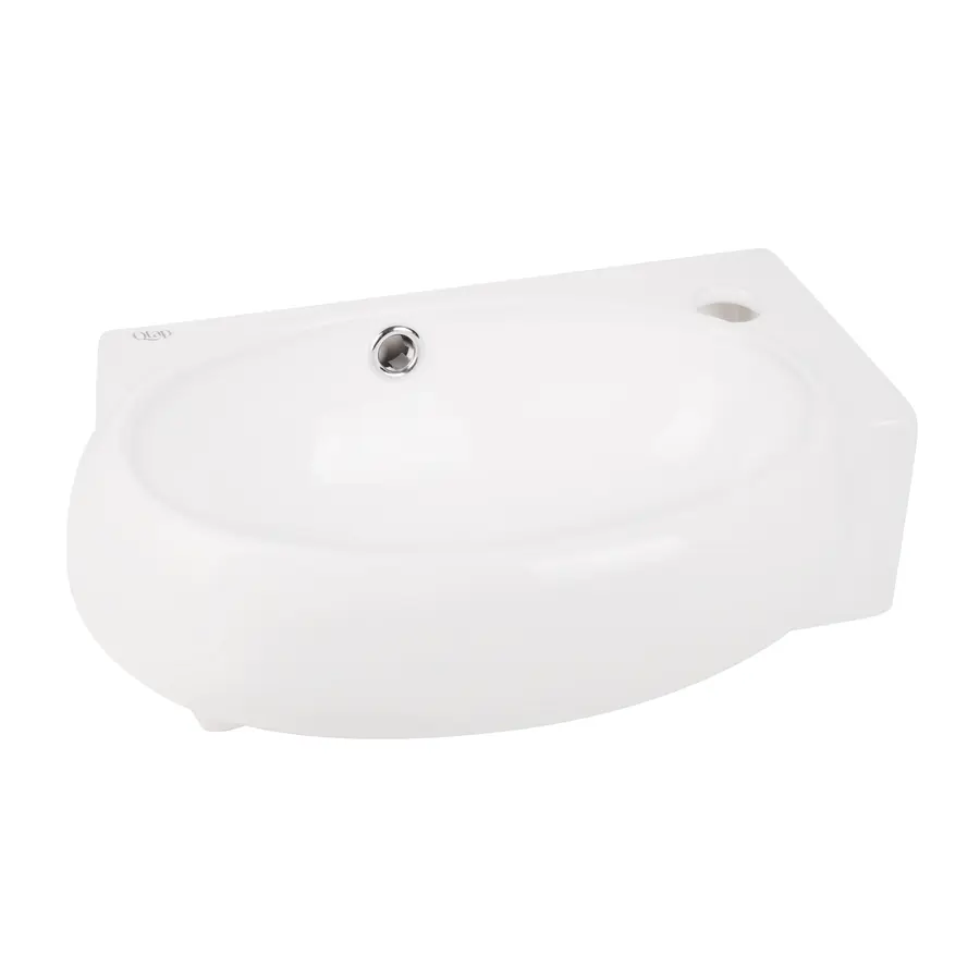 Раковина Qtap Leo 430x290x140 White с донным клапаном QT11115011RW