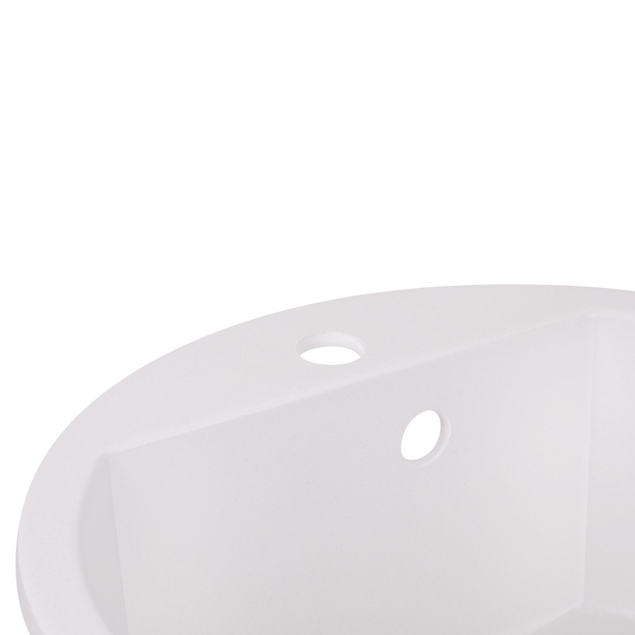 Кухонна гранітна мийка Qtap CS D510 White (QTD510WHI650)