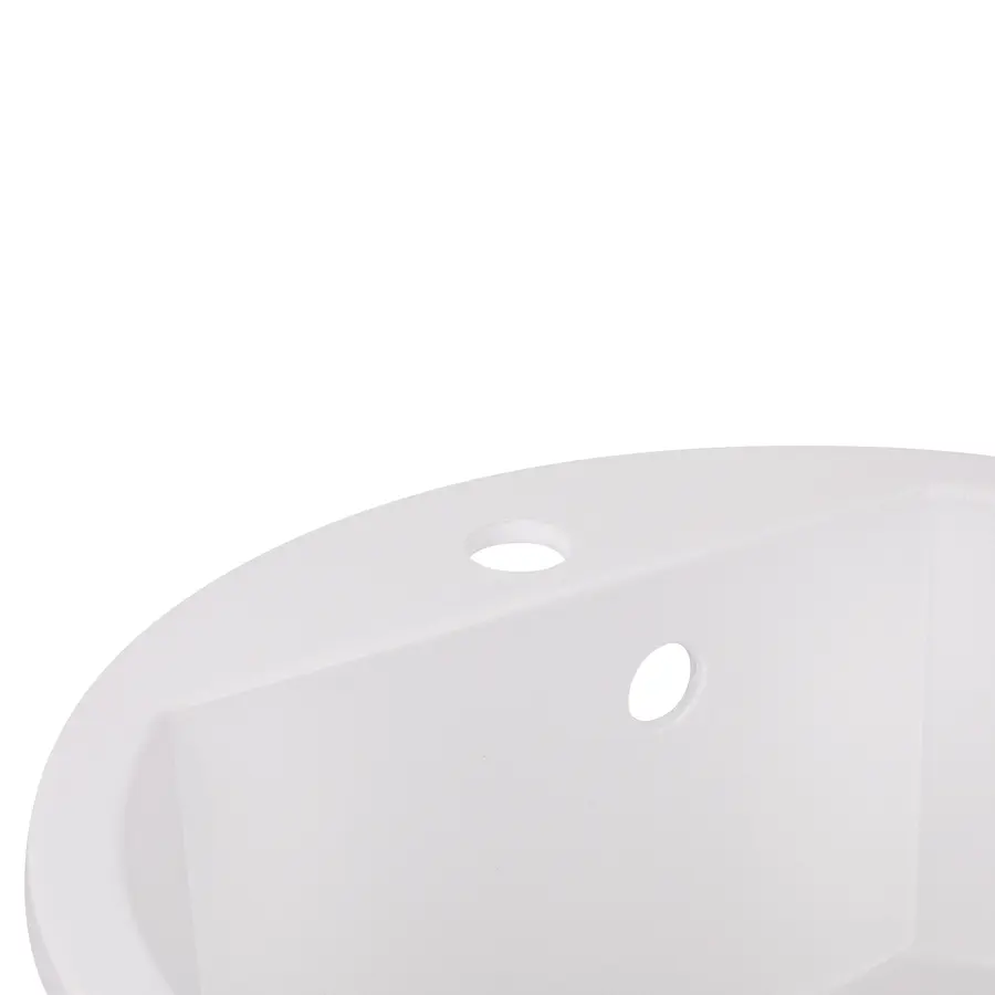Кухонна гранітна мийка Qtap CS D510 White (QTD510WHI650)