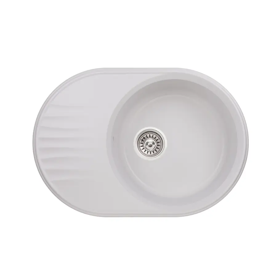 Кухонная гранитная мойка Qtap CS 7451 White (QT7451HI650)
