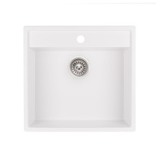 Кухонна гранітна мийка Qtap CS 5250 White (QT5250WHI650)