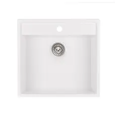 Кухонна гранітна мийка Qtap CS 5250 White (QT5250WHI650)