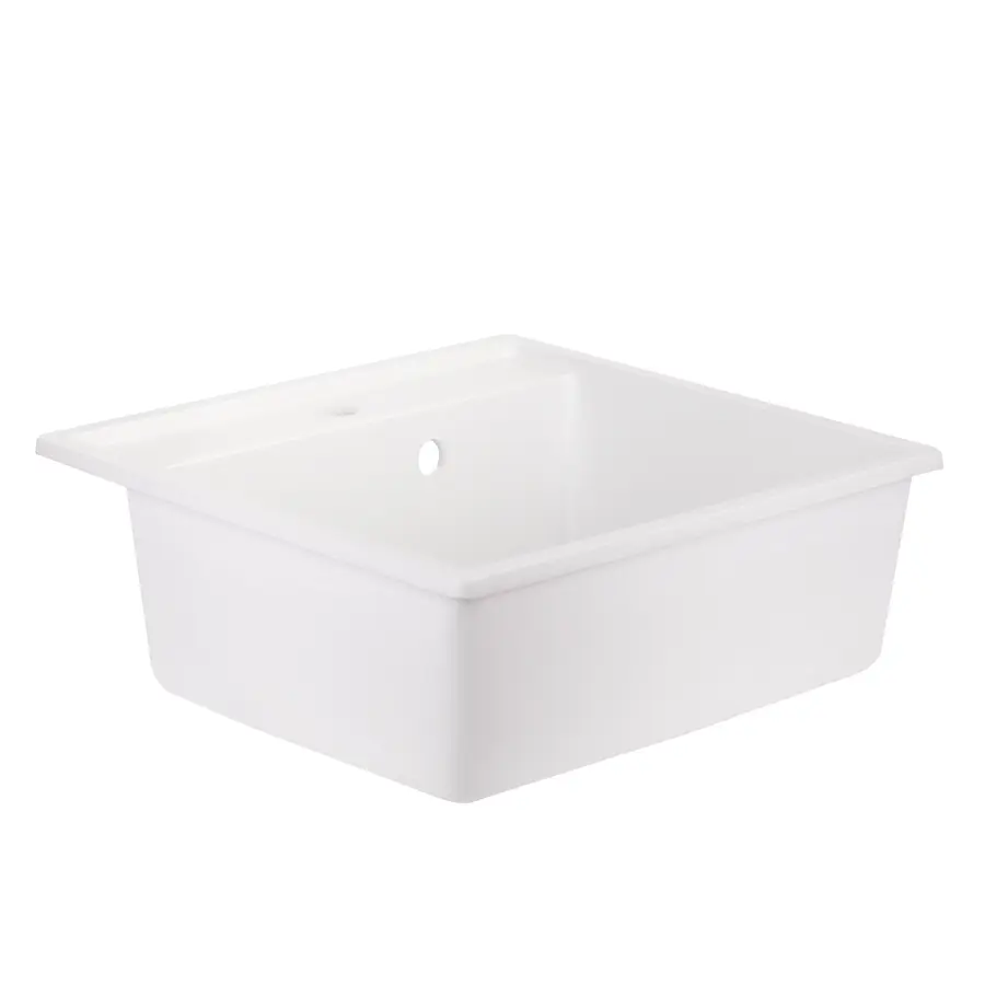 Кухонна гранітна мийка Qtap CS 5250 White (QT5250WHI650)