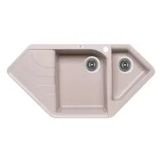 Кухонна гранітна мийка з додатковою чашею Lidz 1000x500/225 COL-06 (LIDZCOL061000500225)