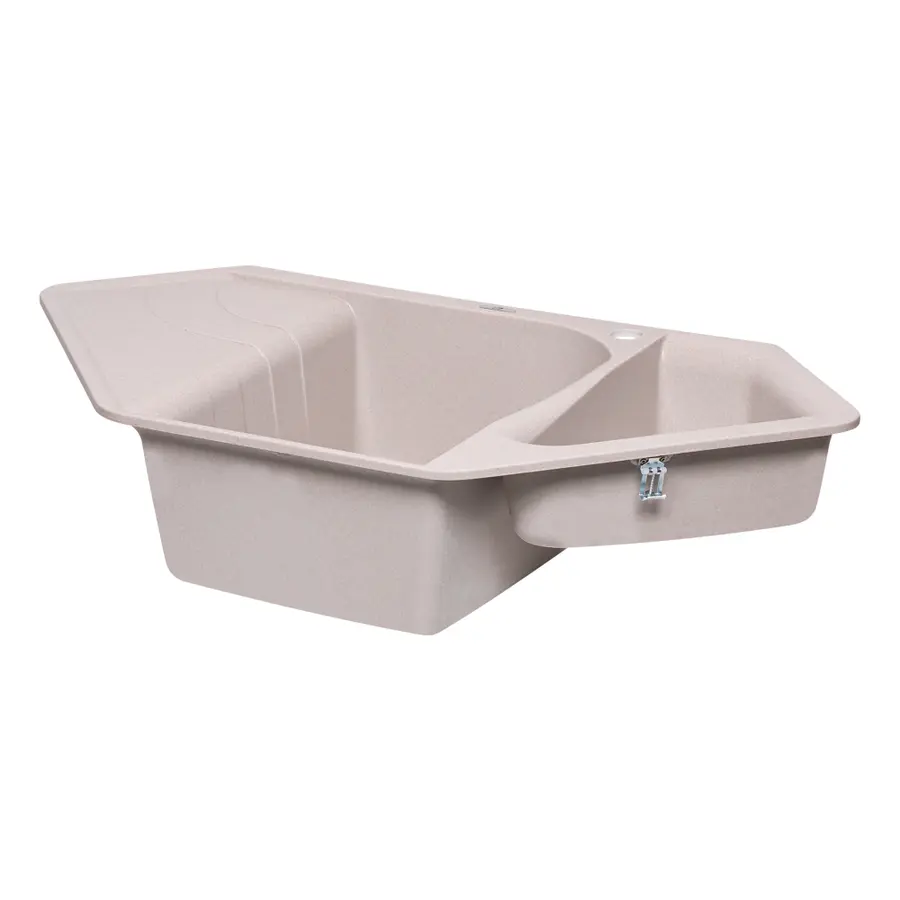 Кухонна гранітна мийка з додатковою чашею Lidz 1000x500/225 COL-06 (LIDZCOL061000500225)