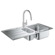 Мийка кухонна Grohe K500 31572SD0 + змішувач Eurostyle Cosmopolitan 31482003