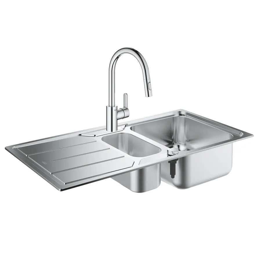 Мойка кухонная Grohe K500 31572SD0 + смеситель Eurostyle Cosmopolitan 31482003