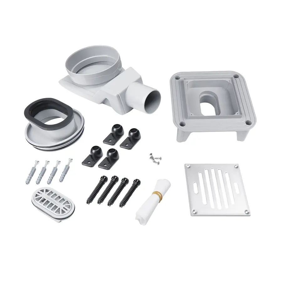 Трап Qtap Pisces CRM6011304 точковий з комбінованим закривом та нержавіючою решіткою