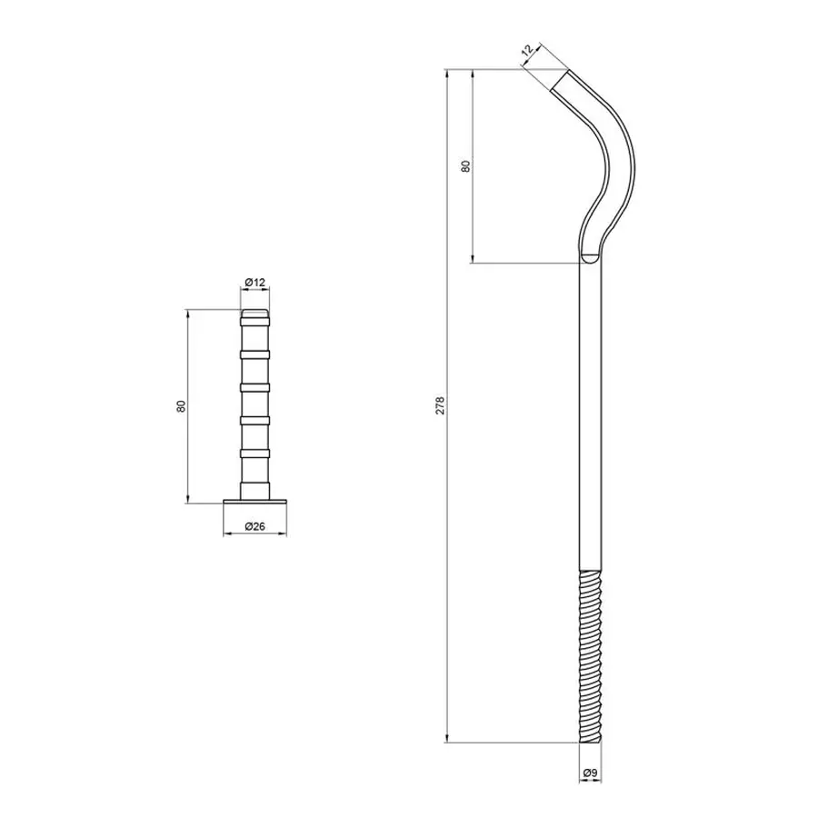 Кріплення SD Plus на чавунний радіатор 10х280 мм SD113280