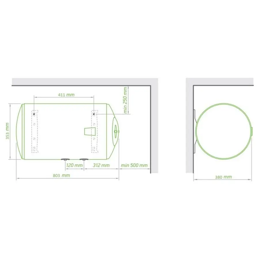 Водонагрівач Tesy Bilight 50 л, мокрий ТЕН 2,0 кВт (GCH503520B12TSR) 300387
