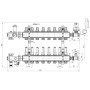 Колекторна група Icma 3/4" 8 виходів, з витратоміром №A3K013