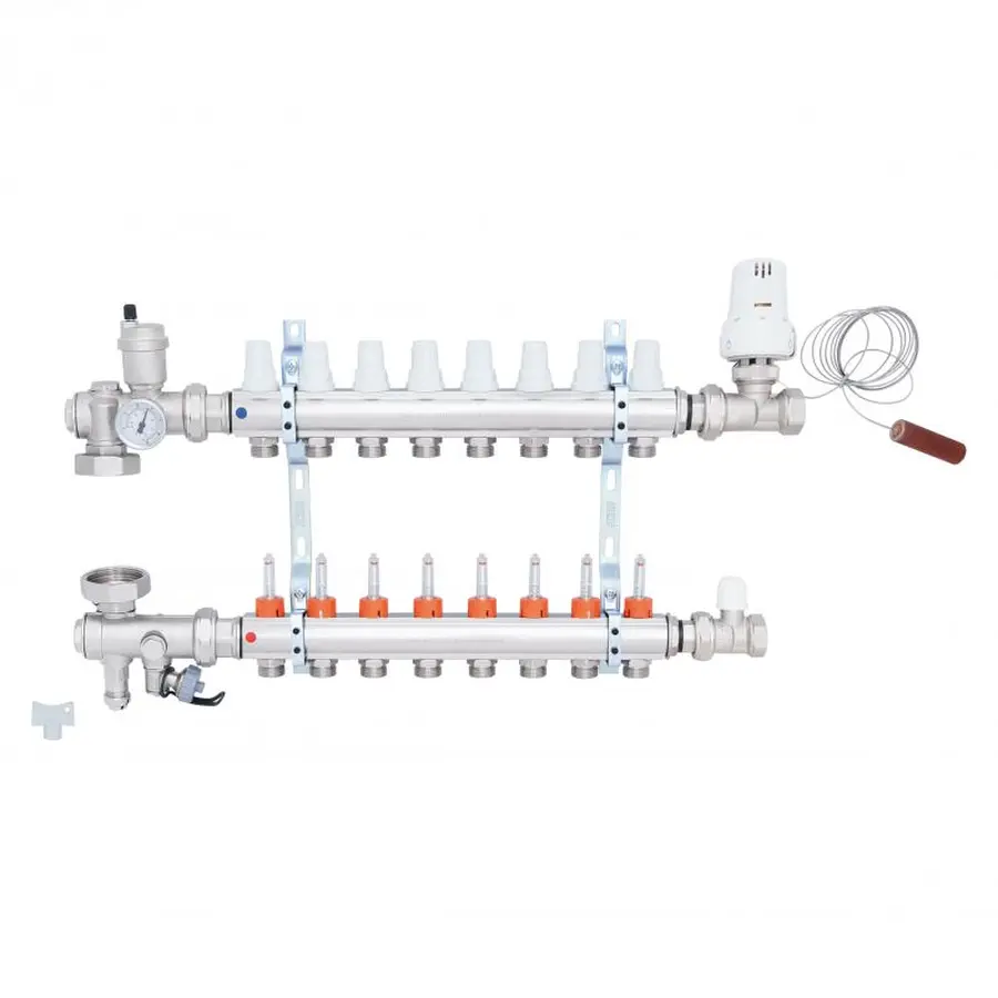 Колекторна група Icma 3/4" 8 виходів, з витратоміром №A3K013