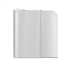 Штора на ванну Lidz Brama SS120x140L.CRM.TR скло прозоре, 6 мм, ліва