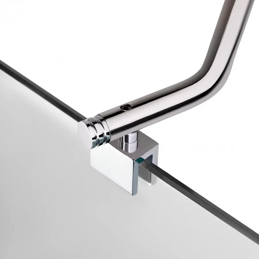 Штора на ванну Lidz Brama SS120x140L.CRM.TR скло прозоре, 6 мм, ліва