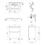 Комплект Qtap Scorpio 710х825х460 White тумба підлогова + раковина урізна Qtap Scorpio QT1471TNВ7013070CW