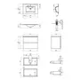 Комплект Qtap Tern 700х580х437 Matt black тумба підвісна + раковина урізна QT1772TPL7023070CMB