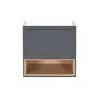 Тумба підвісна Qtap Robin 600х580х437 Graphite/Whitish oak QT1374TPВ6002GWO