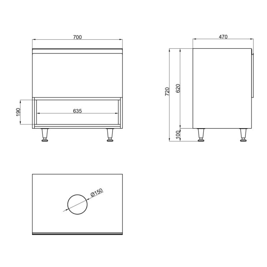 Тумба підлогова Qtap Robin 700х616х437 White/Whitish oak зі стільницею QT1380TNН7001WWO