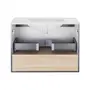Комплект Qtap Robin 800х580х437 Graphite/Whitish oak тумба підвісна + раковина урізна QT1372TPВ8002GWO