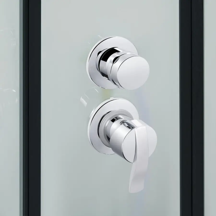 Душовий бокс Lidz Majatek SB90x90.BLA.LOW.TR, скло прозоре 5 мм без піддона