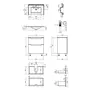 Комплект Qtap Scorpio 710х825х460 Graphite тумба підлогова + раковина урізна QT1471TNВ7023070CG