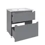 Комплект Qtap Scorpio 710х825х460 Graphite тумба підлогова + раковина урізна QT1471TNВ7023070CG