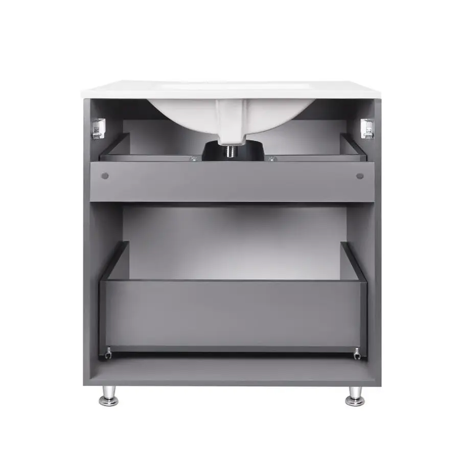 Комплект Qtap Scorpio 710х825х460 Graphite тумба підлогова + раковина урізна QT1471TNВ7023070CG